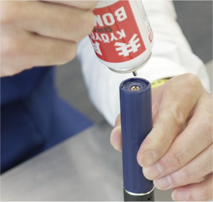 市販のブタンガスで使用可能